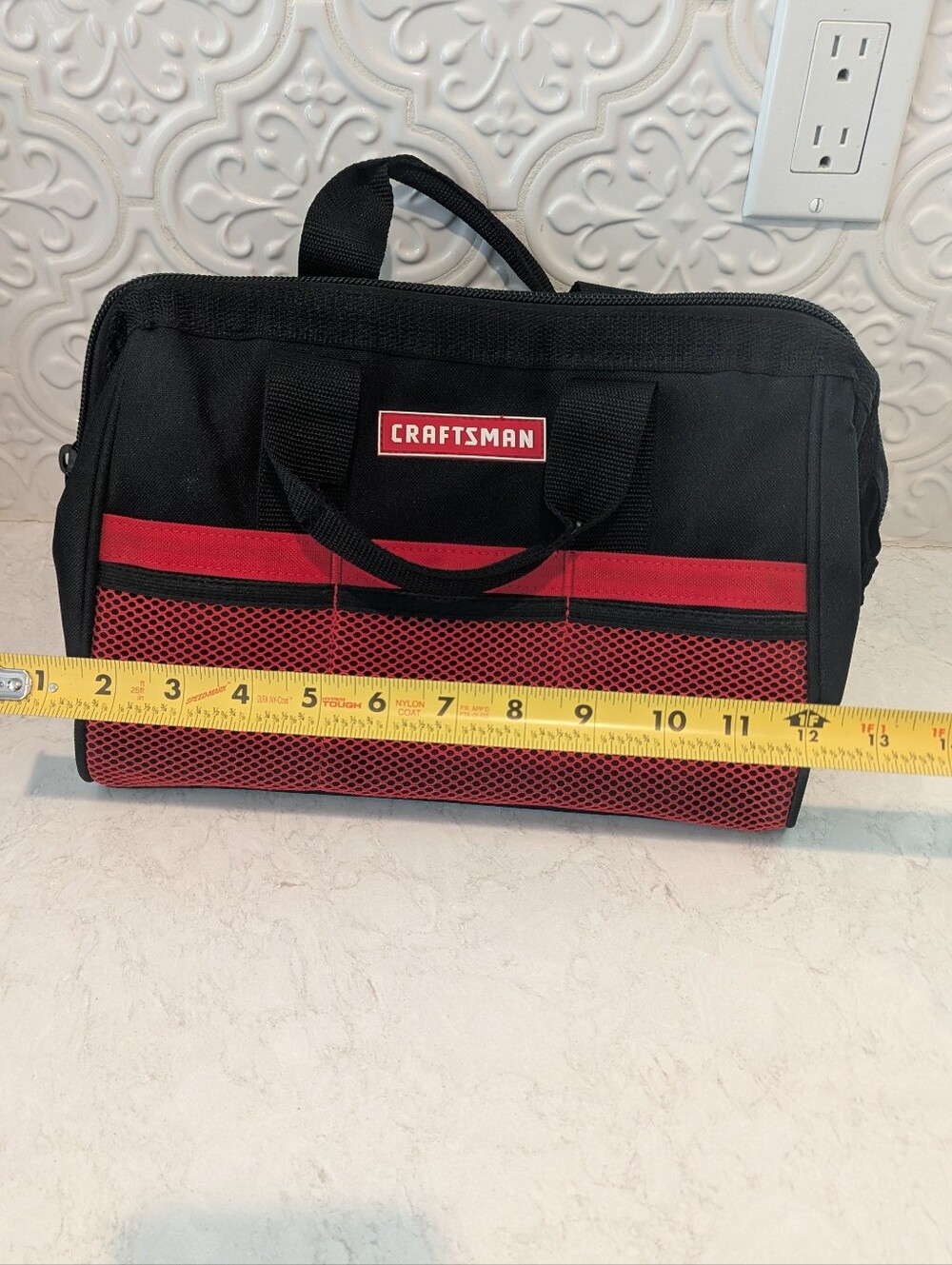 Craftsman Black and Red Tool Bag with Front Mesh Pocket